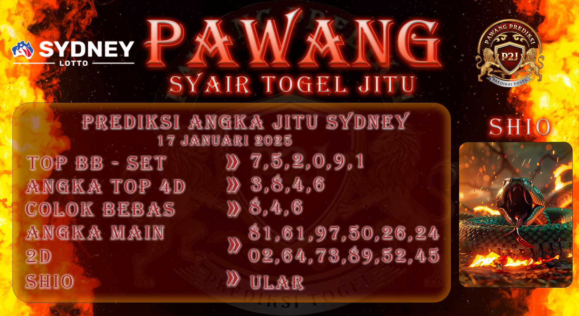 Syair-Sydney-Pawang-Prediksi-Jitu-Jumat-17-Januari-2025