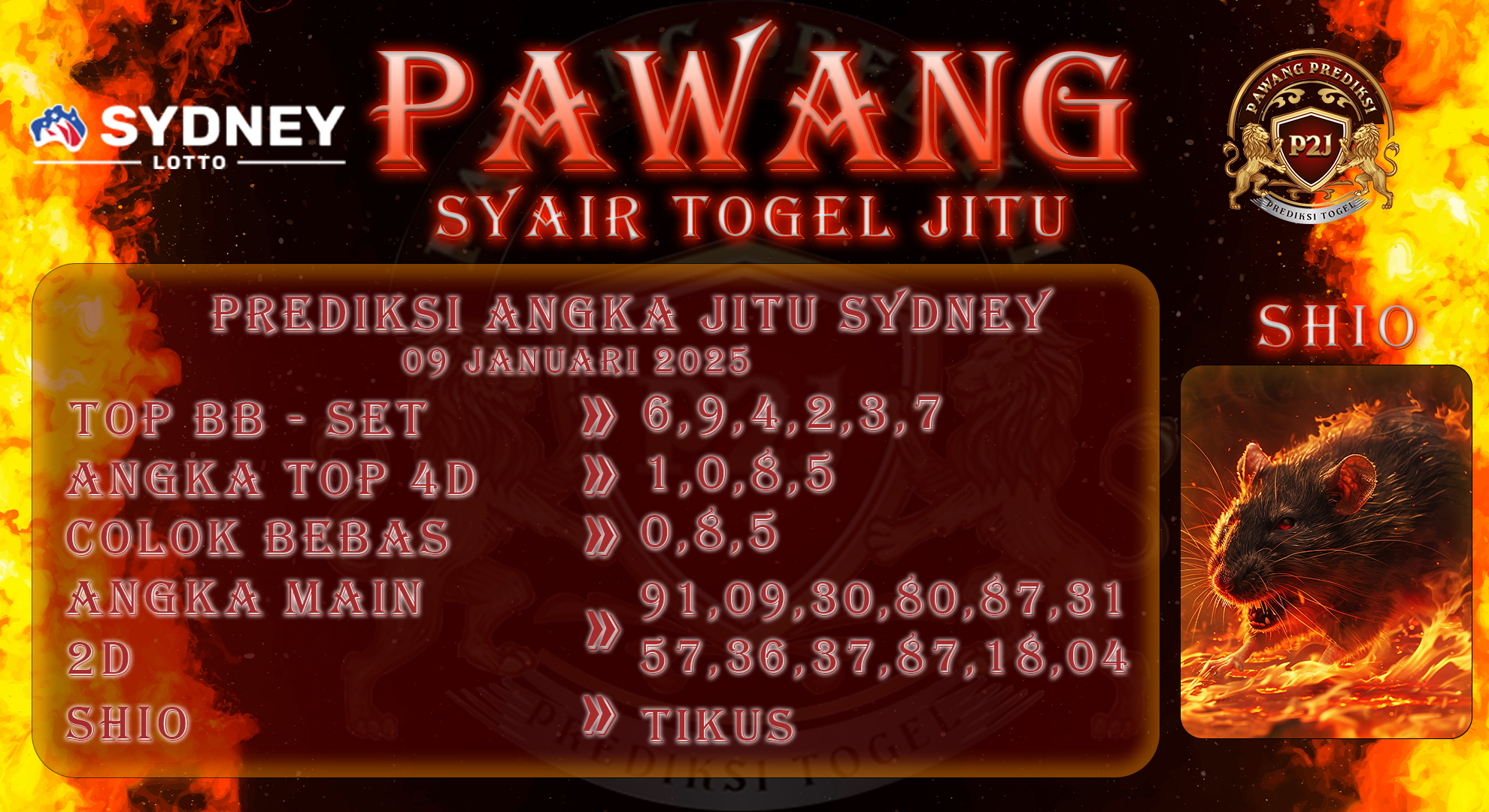 Syair-Sydney-Pawang-Prediksi-Jitu-Kamis-09-Januari-2025