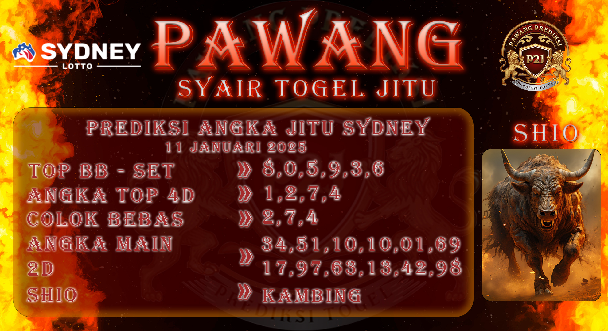 Syair-Sydney-Pawang-Prediksi-Jitu-Sabtu-11-Januari-2025