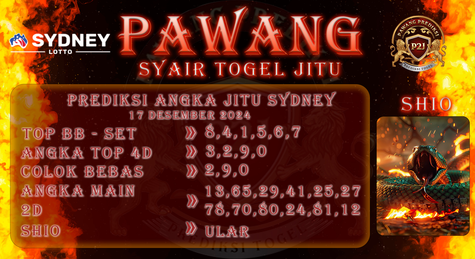 Syair-Sydney-Pawang-Prediksi-Jitu-Selasa-17-Desember-2024