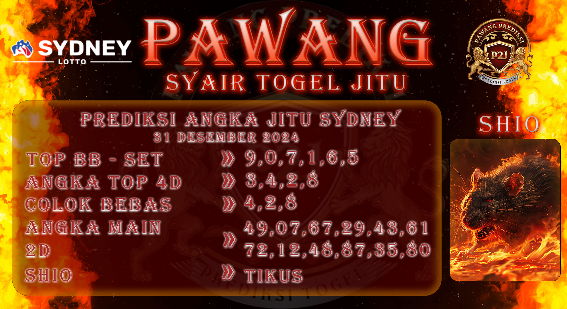 Syair-Sydney-Pawang-Prediksi-Jitu-Selasa-31-Desember-2024.